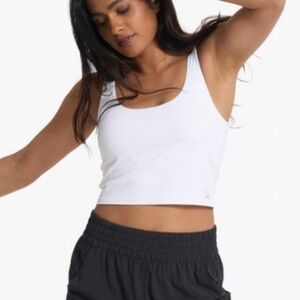 Vuori Daily Crop Tank Top in White